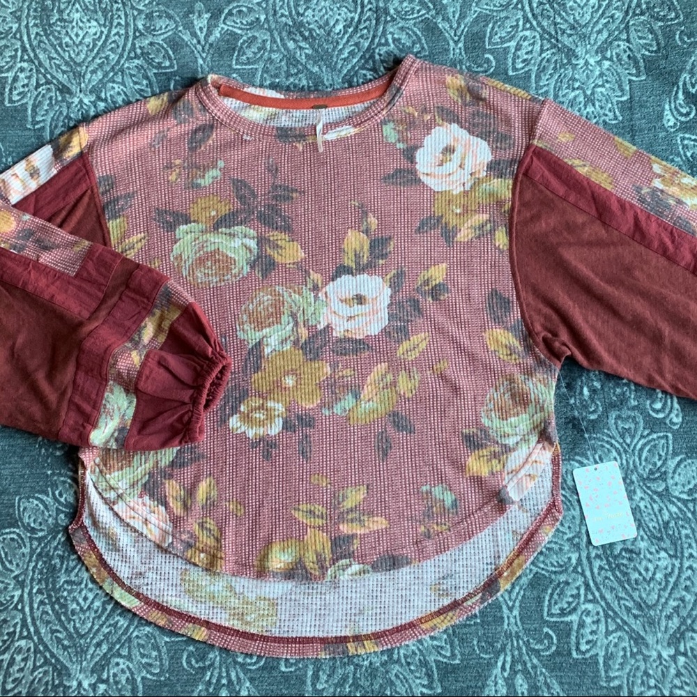 Free People Flower Patch Top In Moroccan Spice S - Picture 2 of 7
